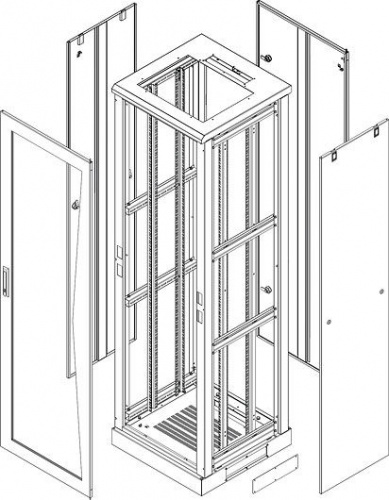 Комплект дверей цельнометаллические для шкафа серии TFR 33U глубиной 800 мм