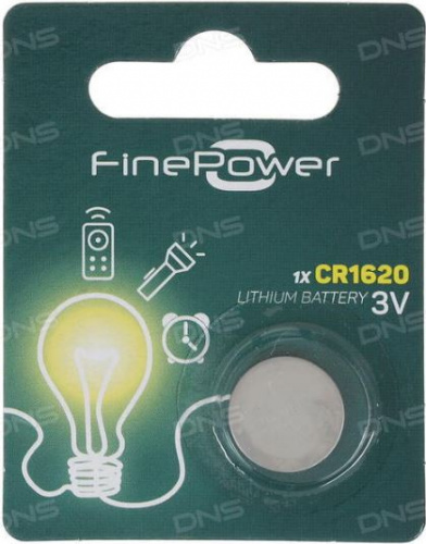 Купить Элемент питания FinePower CR1620, литиевая магазина stels.market.