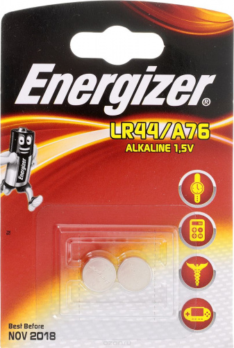 Элемент питания 1.5 V LR44/A76 Energizer FSB2(2шт) магазина stels.market.