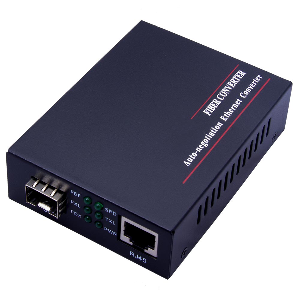 Медиаконвертер FT-1000-SFP 10/100/1000Base-TX/1000Base-FX, без SFP модуля, блок питания 5В-2А
