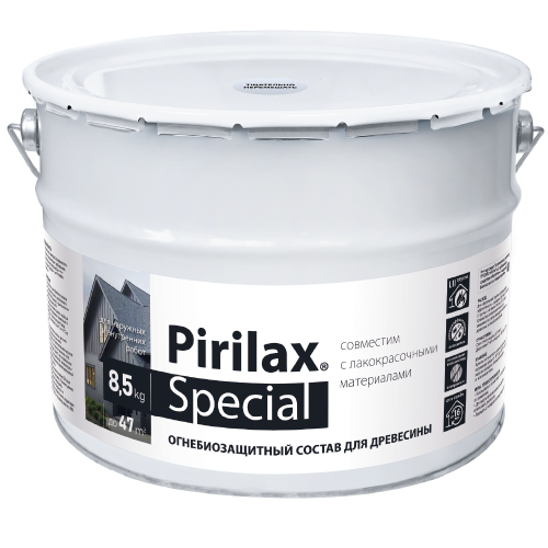 Купить Огнебиозащитный состав для древесины совместимый с лаками и красками «Pirilax®»-Special 8,5 кг