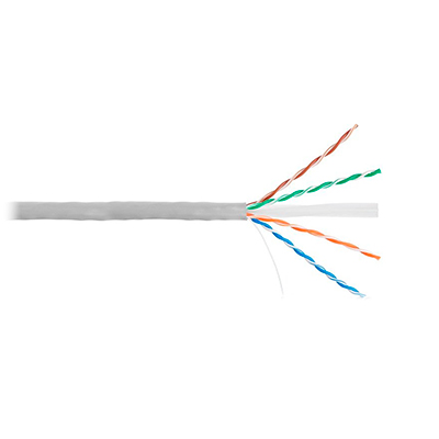 NIKOLAN U/UTP  cat.6  4P  24AWG (0,53 мм), ВС,PVCнг(А) 305м,серый внутр. прокладки