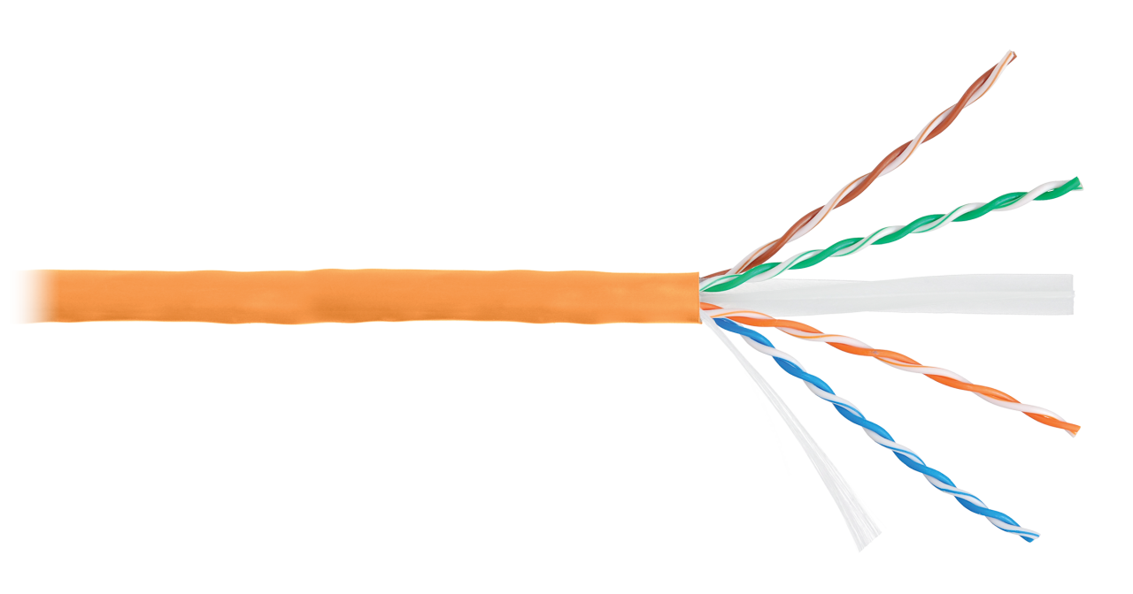NETLAN U/UTP 4 пары, кат.6е , одножильный, ВС (100% медь), внутренний,LSZHнг(В)-HF