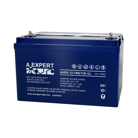 Аккумулятор A.EXPERT AHRX 12-100(110) GL, 12 В 110 Ач, габариты 330*171*220 мм