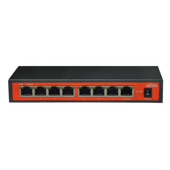 Неуправляемый коммутатор PoE Wi-Tek WI-PS109-24V, 8 PoE порта 100Base-TX + 1 100Base-TX